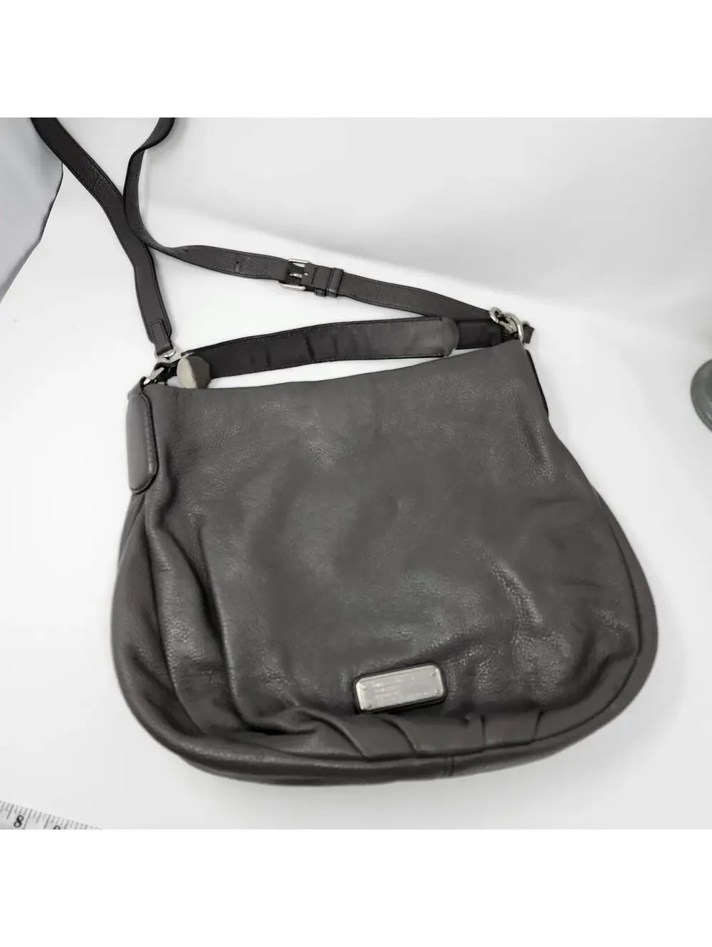 Marc by Marc Jacobs Gray Pebbled Leather Hobo Shoulder Bag